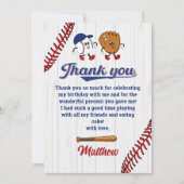 ヴィンテージ野球少年誕生日サンキューカード サンキューカード (正面)