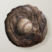 ヴィンテージ野球用具 ラウンドクッション (裏面)