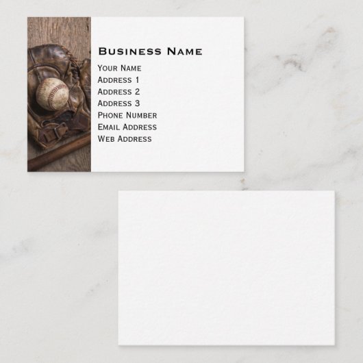 ヴィンテージ野球用具 名刺 (正面/裏面)