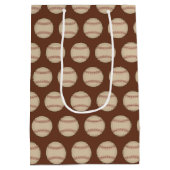 ヴィンテージ野球誕生日クリスマス抱き枕 ミディアムペーパーバッグ (裏面)