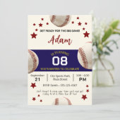 ヴィンテージ野球誕生祝い 招待状 (スタンド正面)