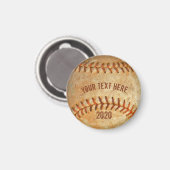 ヴィンテージ野球赤編 マグネット (正面/裏面)