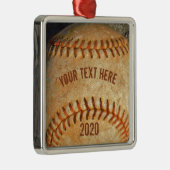 ヴィンテージ野球赤編 メタルオーナメント (右)