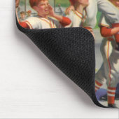 ヴィンテージ野球選手と警察交叉ガード マウスパッド (コーナー)