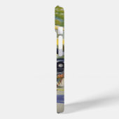 ヴィンテージ野球選手と警察交叉ガード Case-Mate iPhoneケース (裏面 / 左)