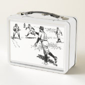 ヴィンテージ野球選手の弁当箱 メタルランチボックス (裏面)