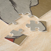 ヴィンテージ野球選手イラストレーション(1908) ジグソーパズル (側面)