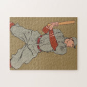 ヴィンテージ野球選手イラストレーション(1908) ジグソーパズル (横)