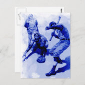 ヴィンテージ野球選手ノートカード ポストカード (正面/裏面)