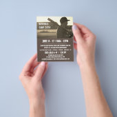 ヴィンテージ野球選手ベースボールキャッ広告プ チラシ (手)