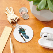 ヴィンテージ野球選手レトロスポーツのアートワーク キーホルダー