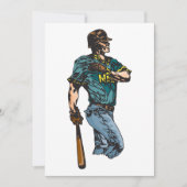 ヴィンテージ野球選手レトロスポーツのアートワーク 招待状