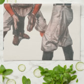 ヴィンテージ野球選手 キッチンタオル (折り畳み)