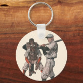 ヴィンテージ野球選手 キーホルダー (正面)
