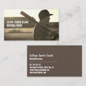 ヴィンテージ野球選手、コーチビジネスカード 名刺 (正面/裏面)