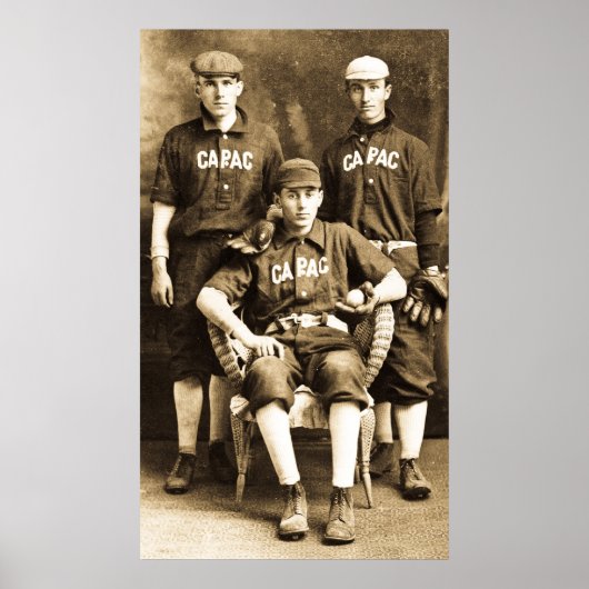 ヴィンテージ野球選手 ポスター (正面)