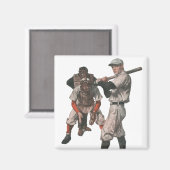 ヴィンテージ野球選手 マグネット (正面/裏面)