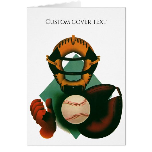 ヴィンテージ野球選手、ミット付き捕手 (正面)