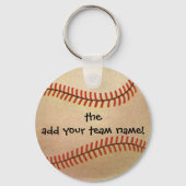 ヴィンテージ野球選手、ミット付き捕手 キーホルダー (正面)