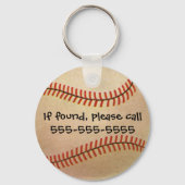 ヴィンテージ野球選手、ミット付き捕手 キーホルダー (裏面)