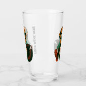 ヴィンテージ野球選手、ミット付き捕手 タンブラーグラス (左)