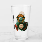 ヴィンテージ野球選手、ミット付き捕手 タンブラーグラス (正面)