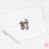 ヴィンテージ野球選手 ラウンドシール (封筒)