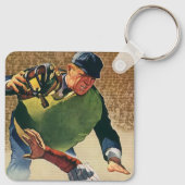 ヴィンテージ野球選手、審判 キーホルダー (裏面)