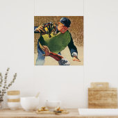 ヴィンテージ野球選手、審判 ポスター (キッチン)