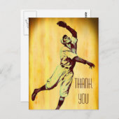 ヴィンテージ野球野手サンキューハガキ ポストカード (正面/裏面)