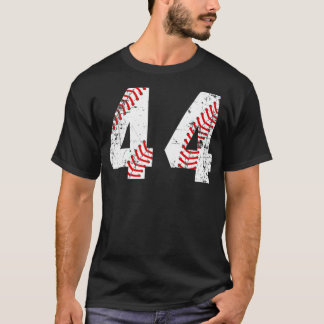 ヴィンテージ野球44ジャージー番号 Tシャツ
