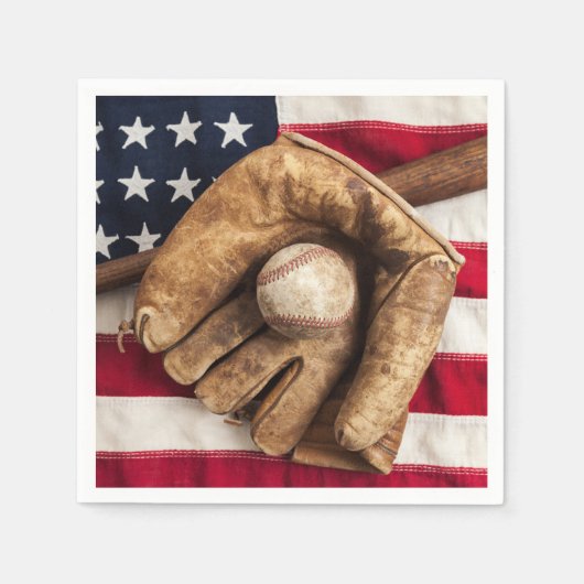 ヴィンテージ野球 スタンダードカクテルナプキン (正面)