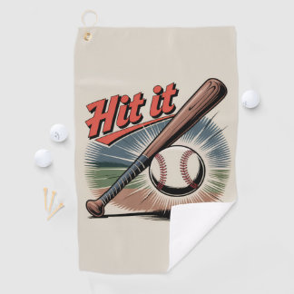ヴィンテージ野球「ヒット」レトロスポーツ ゴルフタオル