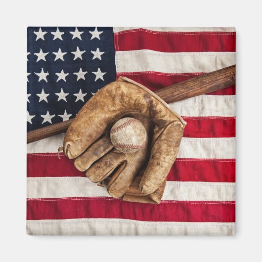 ヴィンテージ野球 マグネット (正面)