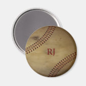 ヴィンテージ野球（モノグラム） マグネット (正面/裏面)