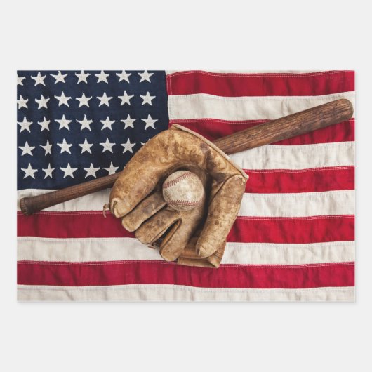 ヴィンテージ野球 ラッピングペーパーシート (正面)