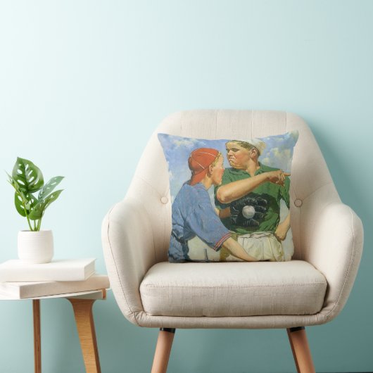 ヴィンテージ野球、子ども、男遊の子のスポーツ クッション (椅子)