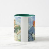 ヴィンテージ野球、子ども、男遊の子のスポーツ マグカップ (中央)