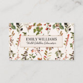 ヴィンテージ野生の果実と果実の植物林 名刺 (正面)