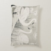 ヴィンテージ野生の白鳥 アクセントクッション (裏面(縦))