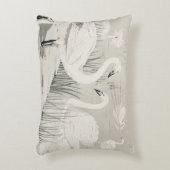 ヴィンテージ野生の白鳥 アクセントクッション (正面(垂直))