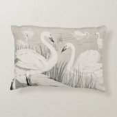 ヴィンテージ野生の白鳥 アクセントクッション (裏面)