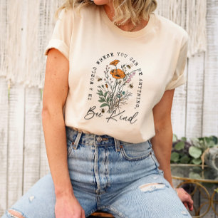 ヴィンテージ野生の花ポピー優しいユニセックス Tシャツ