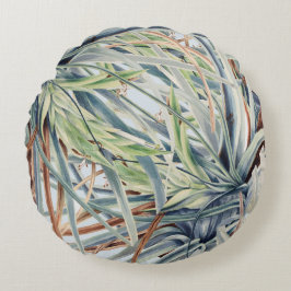 ヴィンテージ野生パイナップル | by Mary Vaux Walcott 1921 ラウンドクッション