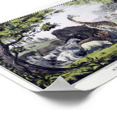 ヴィンテージ野生動物イラストレーション ポスター (角)