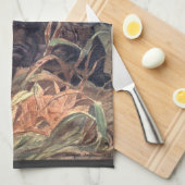 ヴィンテージ野生動物インディアンイノシシ キッチンタオル (四つ折り)