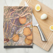 ヴィンテージ野生動物，オランウータンス著Louis Sargent キッチンタオル (四つ折り)