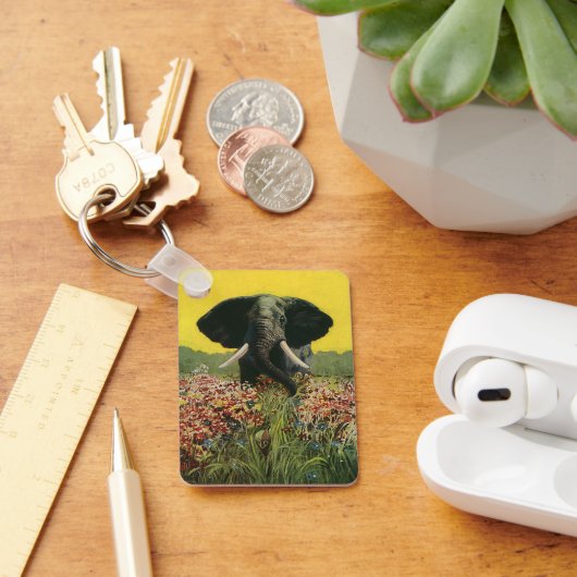 ヴィンテージ野生動物，コブラスネークアフリカゾウ キーホルダー (デスク)