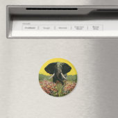 ヴィンテージ野生動物,コブラスネークアフリカゾウ マグネット (インサイチュ (食洗機))