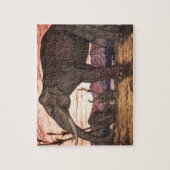 ヴィンテージ野生動物，ゾウby Louis Sargent ジグソーパズル (縦)